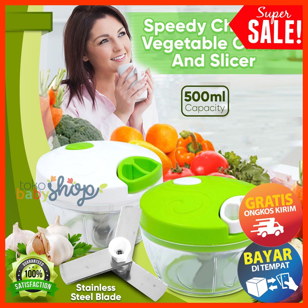 Jual Speedy Chopper Blender Tarik Manual Mini Chopper Mpasi Penghalus Makanan Bayi Cod Shopee