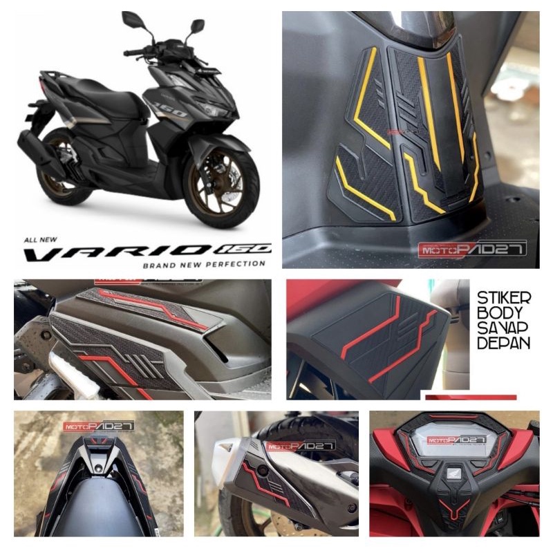 aksesoris honda vario 160 stiker rubber karet motopad27