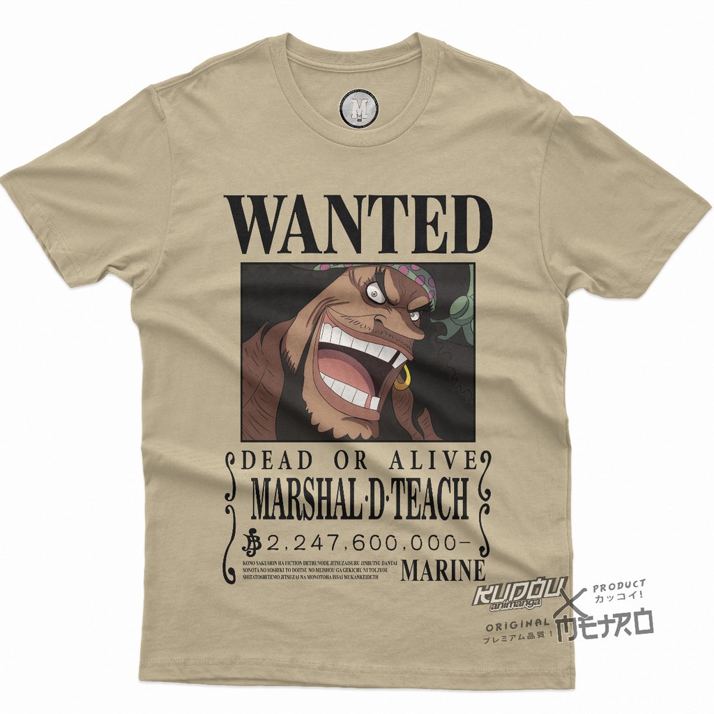 Kaos Wanted Kurohige Marshall D Teach One Piece Anime Manga