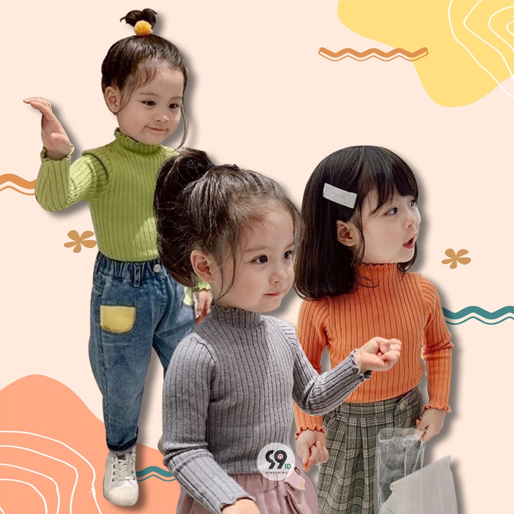 Baju Rajut Anak Perempuan Lengan Panjang Gaya Korea style 3-5th !!!