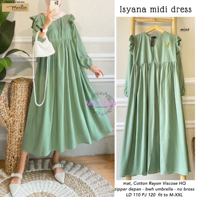 isyana midi dress katun by maritza