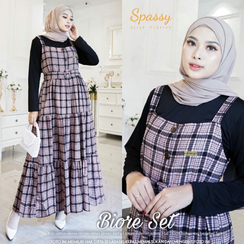 BIORE SET BY SPASSY/gamis/gamis solo/gamis cotton/cotton imma/gamis terbaru/gamis lebaran/dress