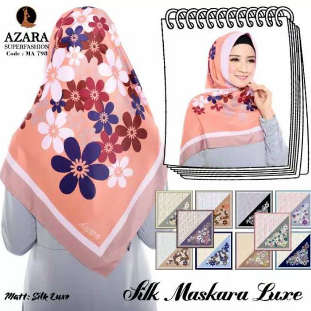 Jilbab segi empat motif Azara/Hijab segiempat