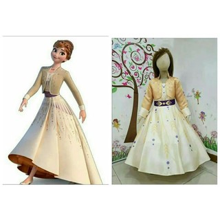 Murah Kostum Frozen 2 Anna II Dua Dress Baju  Anak  Putri 