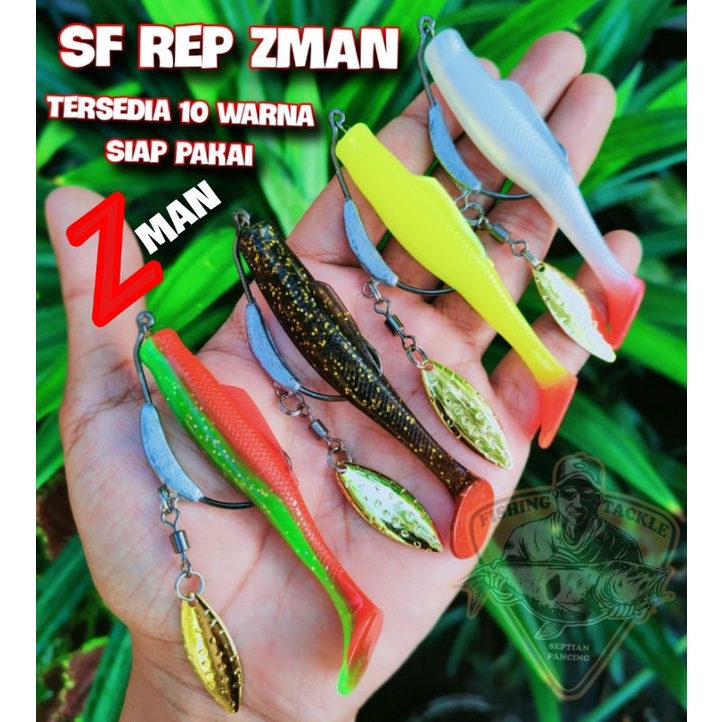 SOFTLURE REP ZMAN  8CM SUPER ELASTIS WORMHOOK BLADE GOLD
