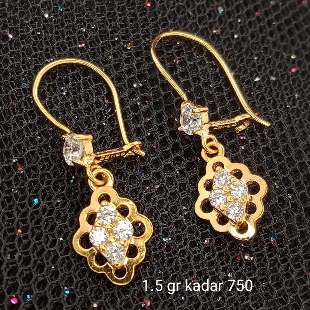 NEW Anting Emas 17 K - 1.5 gr Kadar 750 - 3171