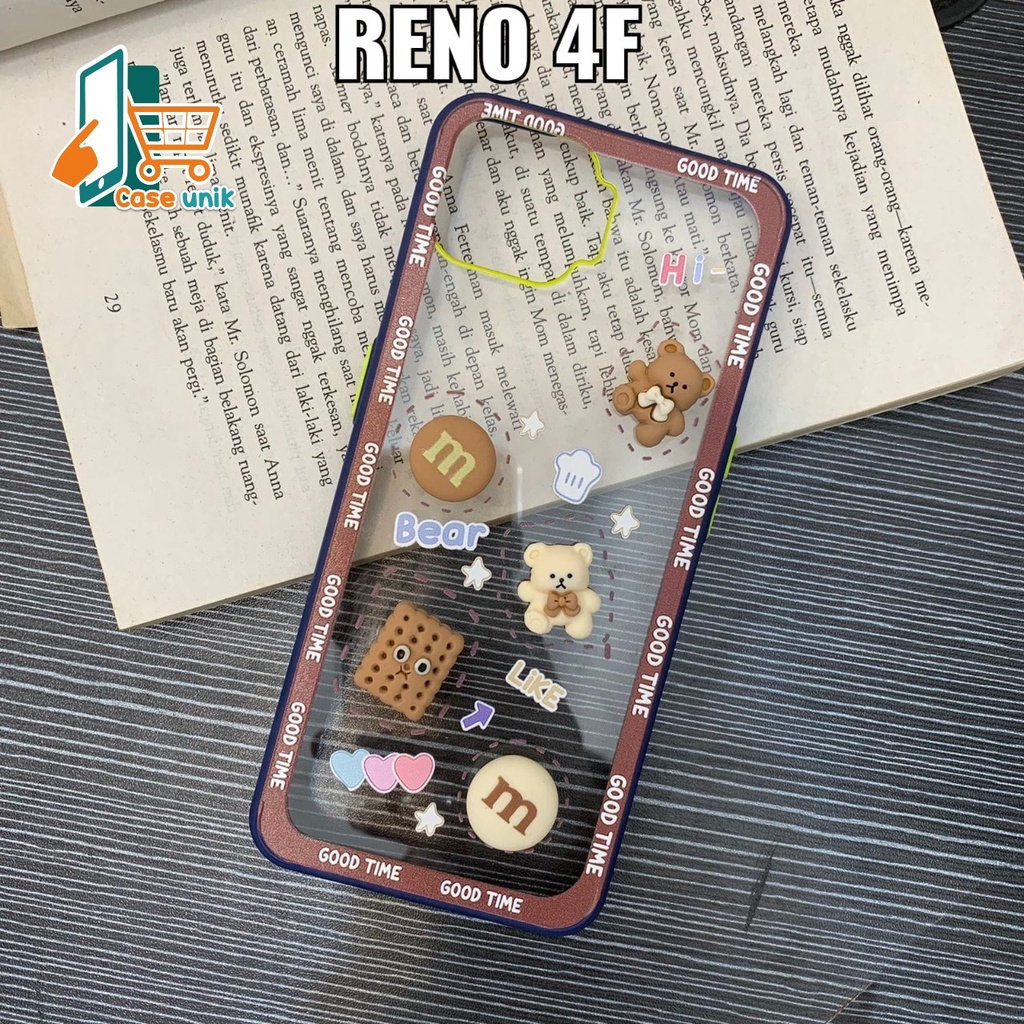 SS097 Cutie 3d Bear Brown Cookie Softcase Casing Hp Compatible For OPPO A17 A17K A74 A93 A9 A5 A52 A92 A33 A53 2020 A54 F1S A37 NEO 9 RENO 8T 4G 7 4G 7Z A96 5G 4 5 5F 6 7 8 PRO F3 A77 A57 A39 A7A76 A36 A96 2022CS4170