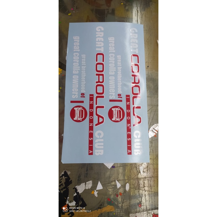 sticker cutting stiker toyota great corolla