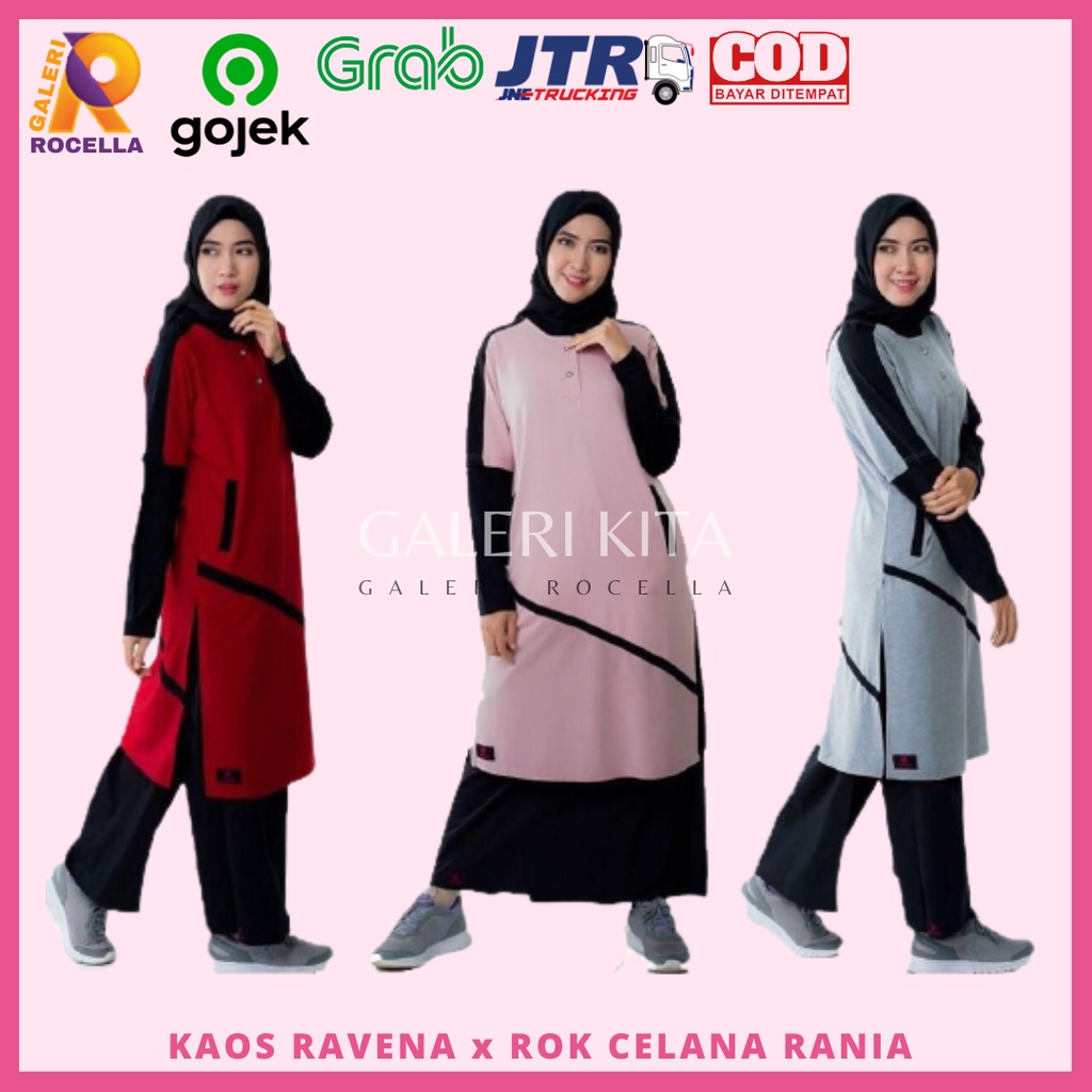 ROCELLA SETELAN OLAHRAGA WANITA RAVENA X RANIA / SERAGAM SENAM WANITA / SETELAN SENAM