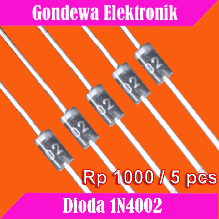 5 pcs 1N4002 dioda 1A 100V DO-41