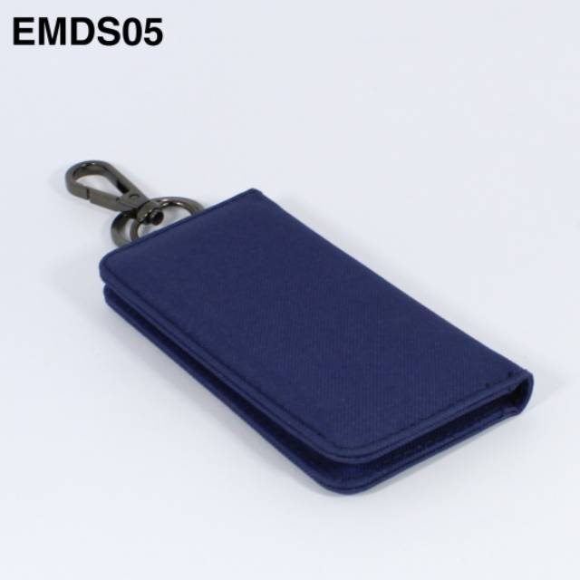 EMDS05 Dompet STNK Motor Mobil - gantungan kunci keychain navy blue