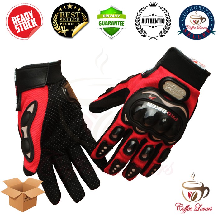 

SARUNG TANGAN MOTOR PRO BIKER FULL FINGER MCS-01 - MERAH UKURAN XL