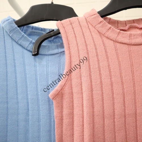 Crop Top Knit Kaos / Crop Top Wanita / Crop  top bahan Rajut