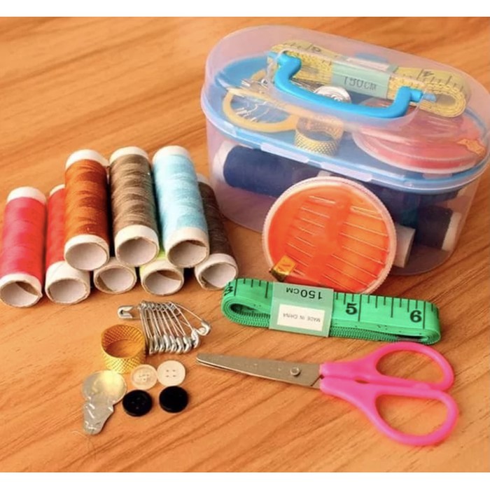 Alat Set Jahit Benang / Sewing Kit Box Tools Lengkap