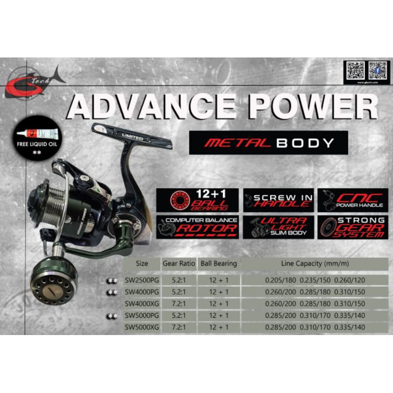 REEL PANCING G-TECH ADVANCE POWER