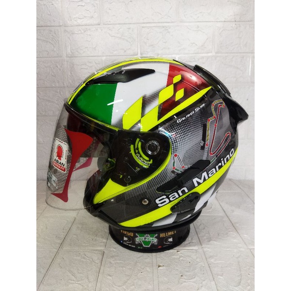 HELM KYT GALAXY Slide FLAT R MOTIF SAN MARINO SNI/DOT ORGINAL