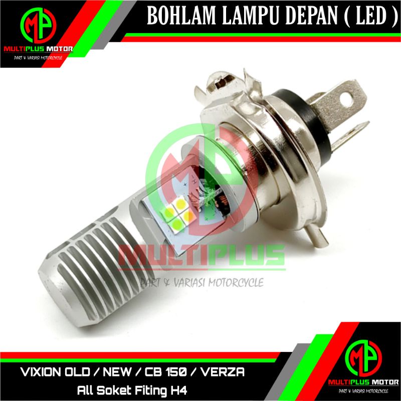Bohlam Bolam Bulb lampu depan led H4 3 mata sisi H4 VIXION OLD NEW,VERZA,CB 150R