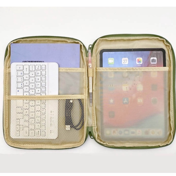 Sleeve Pouch Sarung Tas Bag Case Ipad Tab Tablet Macbook Air Pro Laptop Asus Acer Lenovo HP Huawei 11 12 13 14 15 inch Motif Kotak Kotak Warna Hitam Black Hijau Green Pink Cute Murah Korean Model