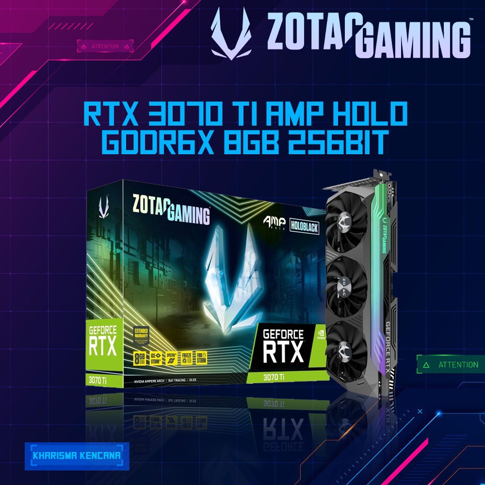 ZOTAC GAMING GeForce RTX 3070 TI AMP Holo 8GB GDDR6 256 BIT