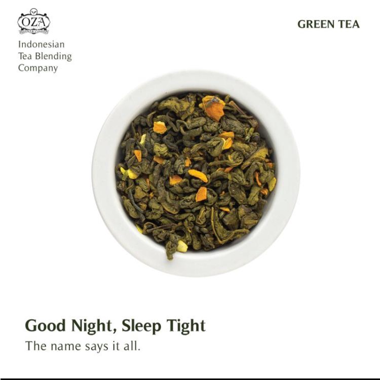 

OZA Tea - Good Night , Sleep Tight | Artisan Tea - Green Tea | Specialty Grade | Teh Premium | 40 gram (20 cups)