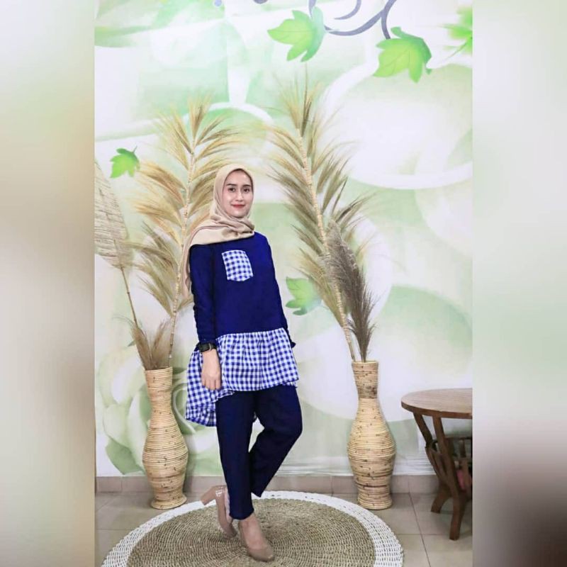 Razeeta Setelan Wanita Branded Casual Setelan Baju Muslim Remaja