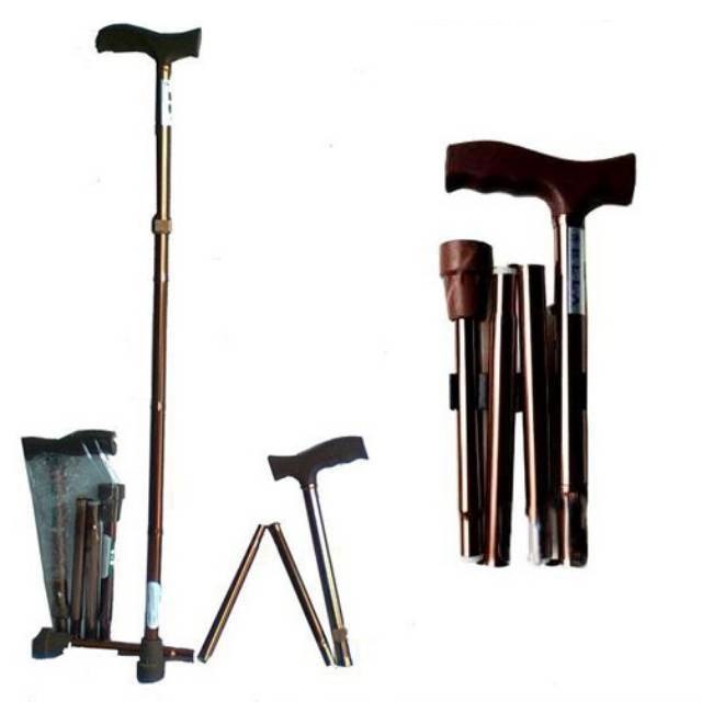 TONGKAT LIPAT ALAT BANTU JALAN 1 KAKI PORTABEL lansia blind tunanetra TONGKAT LIPAT KAKI 1 / ALAT BA
