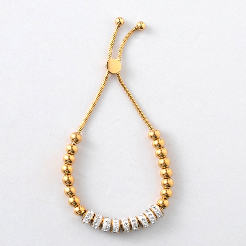 Gelang serut ring zircon full titanium anti karat korea fashion - ercassia