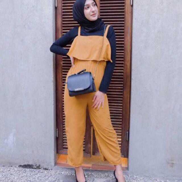 CUCI GUDANG!! PLAIN JUMPSUIT/ JUMPSUIT POLOS/ JUMPSUIT WARNA/ JUMPSUIT LAYER PUSATGROSIR_SOLO