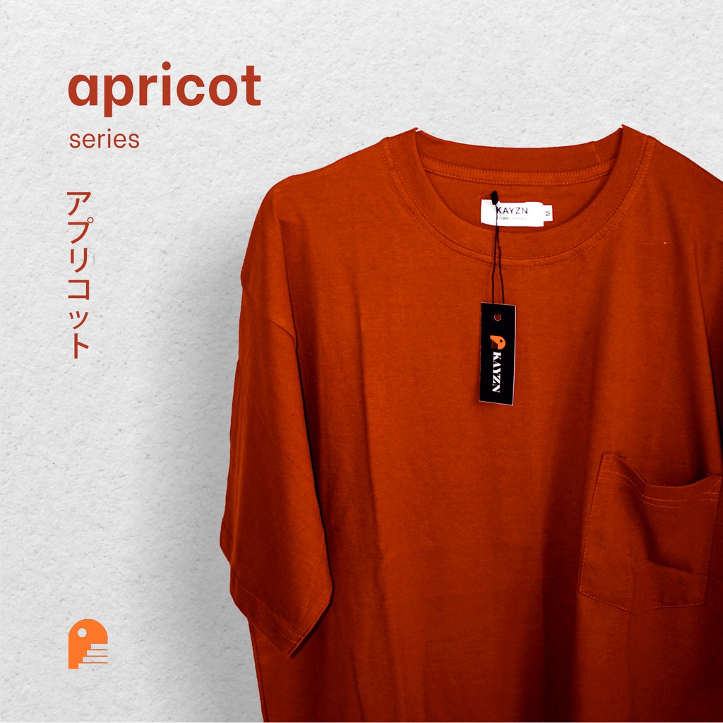 Oversized Pocket Tee APRICOT Series / Kaos Oversize ORANGE (Unisex)