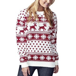 Sweater Kaos Lengan Panjang Motif Natal untuk Musim Dingin Sweater Kaos Lengan Panjang Motif Natal untuk Musim Dingin