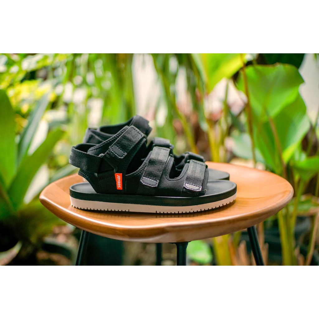 sandal kasual pria volkerfootwear cora blackwhite