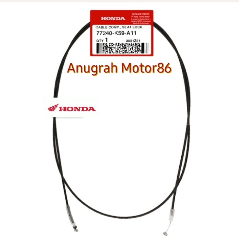 77240-K59-A11 Cable Comp Seat Lock Kabel Kunci Jok Kabel Tali Jok Vario 125 150 Esp