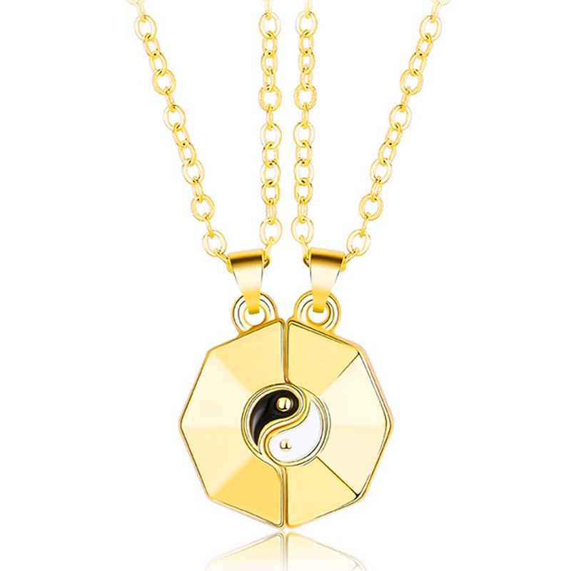 Fancyqube Kalung Choker Liontin Yin Yang Untuk Pria Dan Wanita