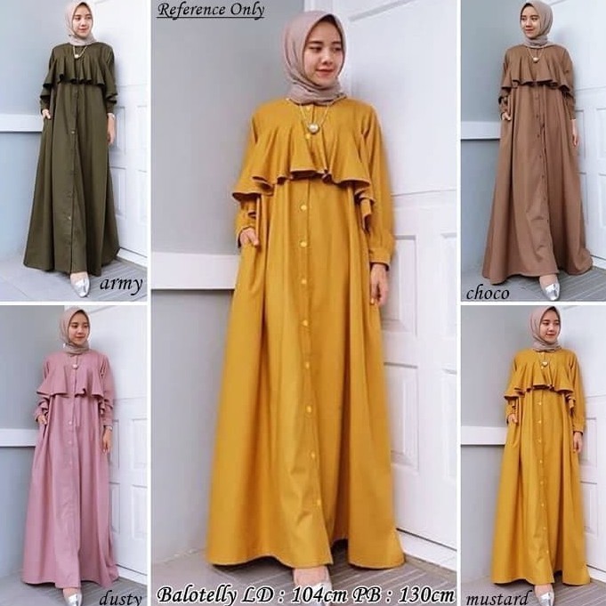 AIRA DRESS - Gamis Balotelli Cape Dada Maxi Mayung balotelly