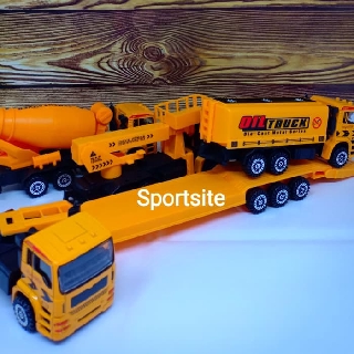 Metal Die Cast Construction Truk  Trailer Mainan  Anak Cowo 