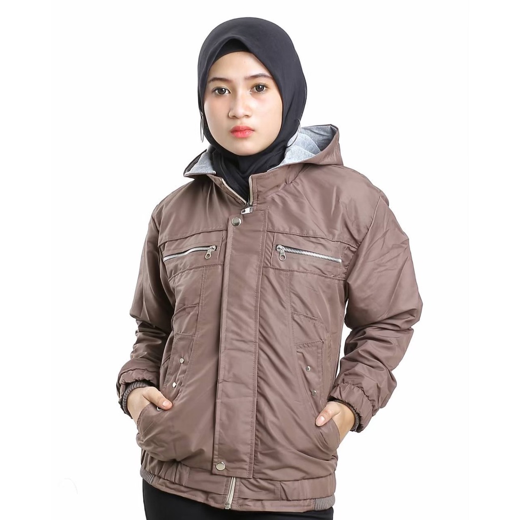 JAKET MURAH WANITA JAKET PARASUT CEWE OUTDOOR RUNNING LARI WATERPROOF