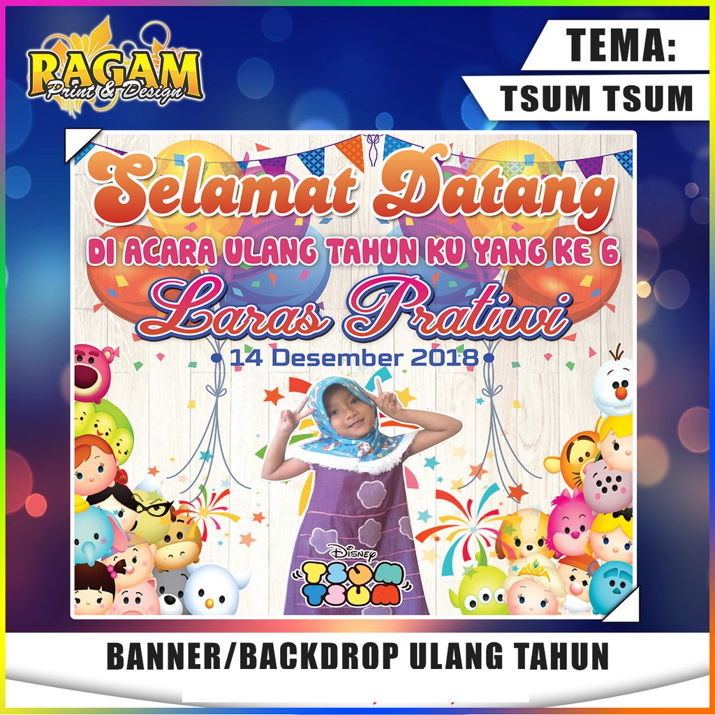 Spanduk Banner Backdrop Ulang Tahun Custom Tema Cars Disney Shopee