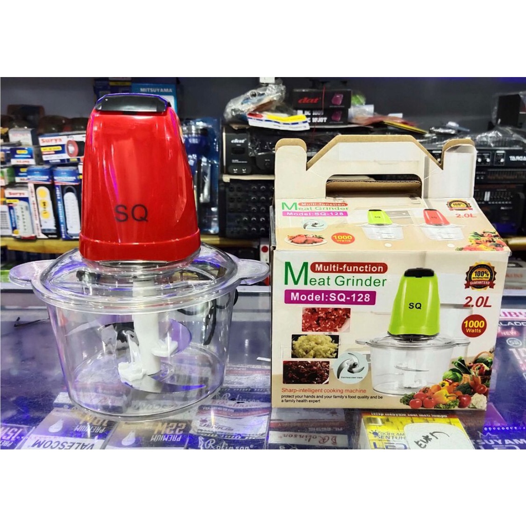 Blender Chopper UKURAN BESAR JUMBO 2 L ( 2 liter ) Kapsul meat grinder food choper listrik SQ 128