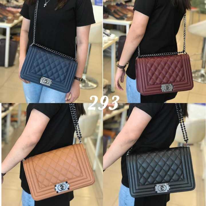 TAS SELEMPANG FASHION CHANEL BOY 293 LAV