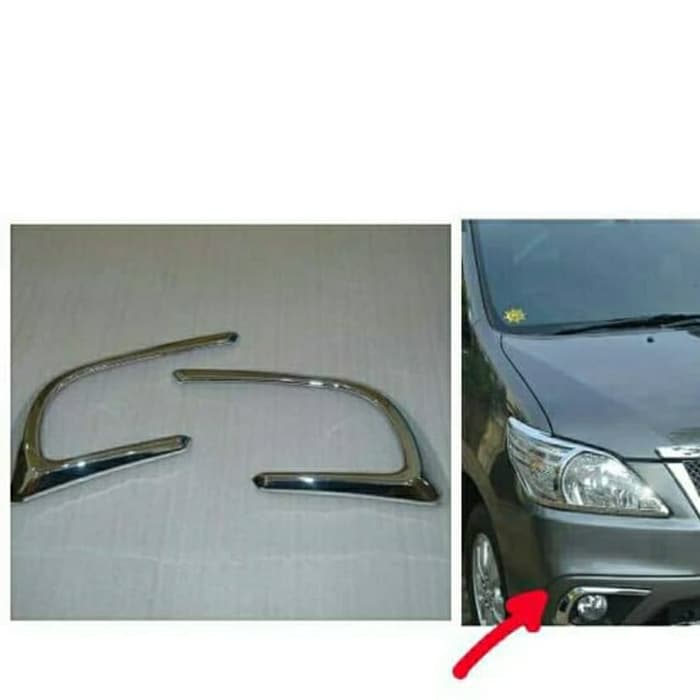 Ring COVER foglamp BUMPER DEPAN TOYOTA GRAND innova inova 2014 2015 CROME CHROME