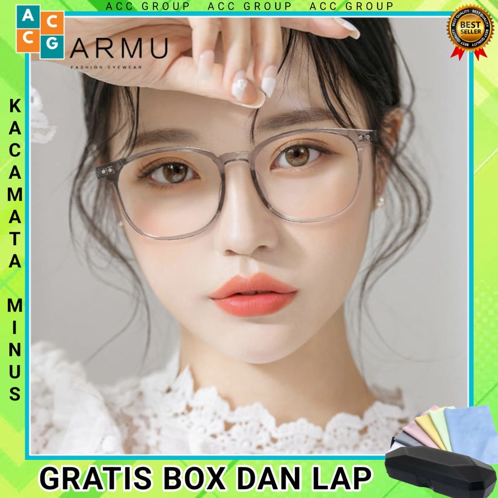 KACAMATA MINUS TRENDY MODEL CASUAL WANITA LAKI2 FREE BOX DAN LAP