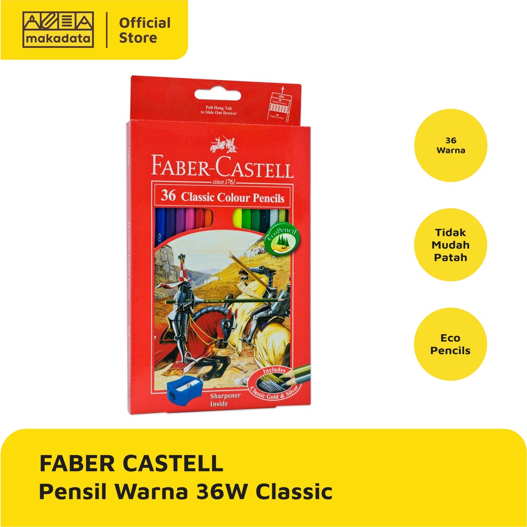 

COLOUR PENCIL / PENSIL WARNA FABER CASTELL 36 WARNA CLASSIC MURAH