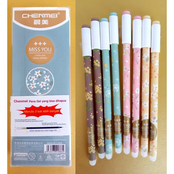 

Gel Pen Hapus / Pulpen Gel Lancar Bisa Dihapus CHENMEI - Flower