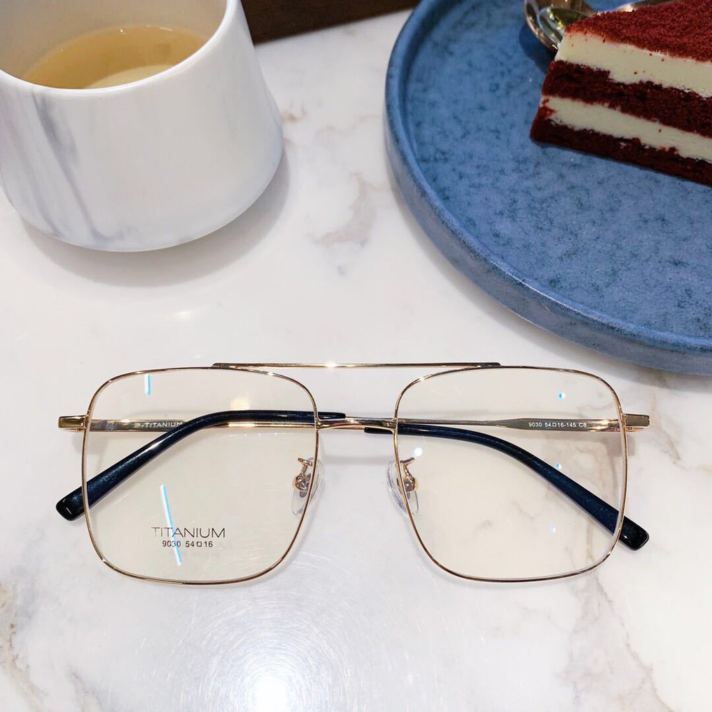*ALIBABA1688*COD Kacamata Anti Radiasi/ Kacamata Baca Frame Metal Gaya Retro Untuk Pria / Wanita