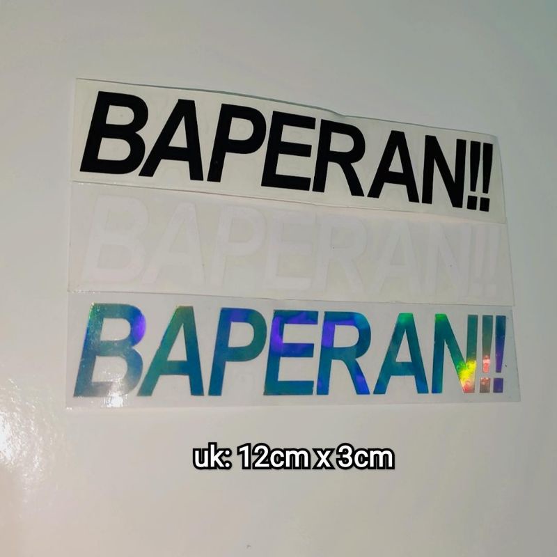 Sticker stiker cutting BAPERAN!!