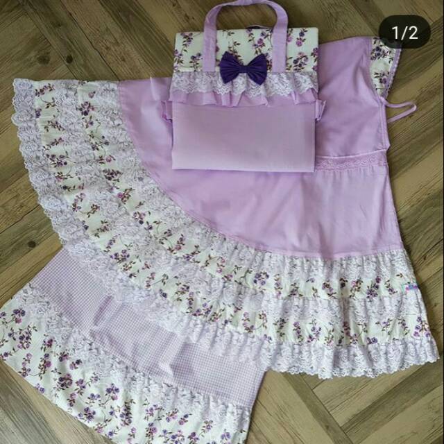 Mukena couple premium prayer set purple 02 by alilac