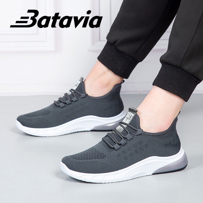 Batavia Sepatu olahraga impor premium laki terbaru rajut adem antislip antiaus sepatu lari dan sekolah anak B10