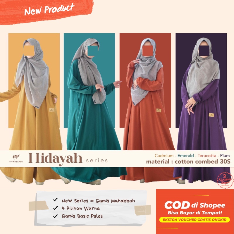 Hidayah Series Dhikr Sabr Gamis Wanita Syari Gamis Kaos Dhikr