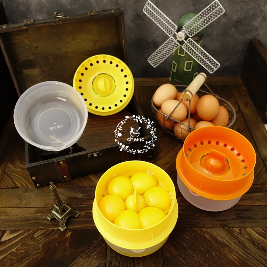 Chefio Egg Separator Plastik / Wadah Pemisah Telur / PEMISAH KUNING TELUR JUMBO WADAH SET  / Wadah S