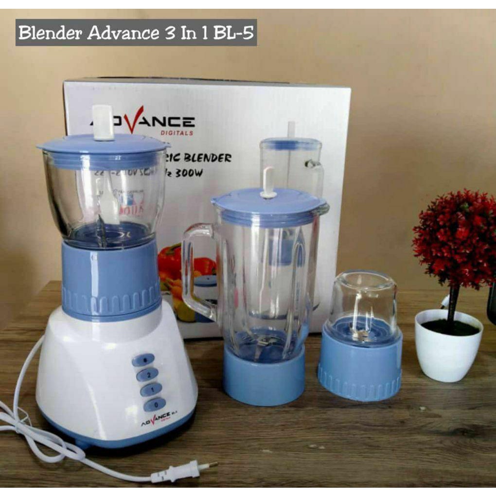 BLENDER ADVANCE BL-5  BAHAN KACA 3IN1 / BLENDER LISTRIK ADVANCE BL 5 BAHAN KACA 3 IN 1